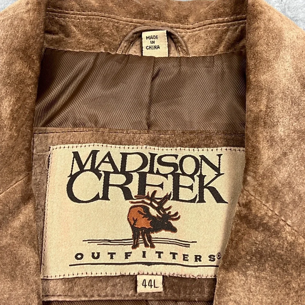 Madison Creek Outfitters Suede‎ Blazer Mens 44L Brown Leather Western Jacket